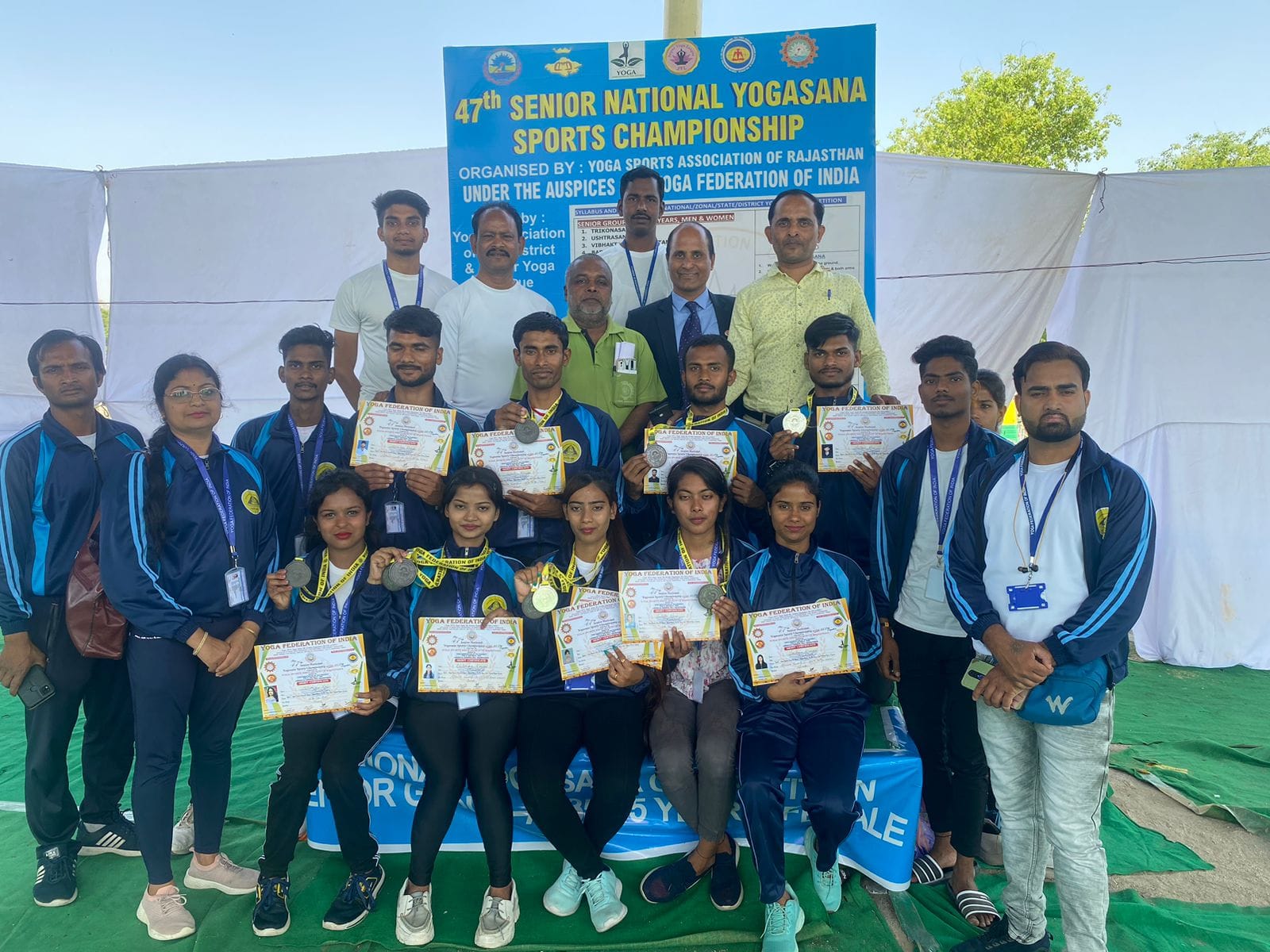 Sakshi Raj ,a student of B.Com(2021-24), as a part of the Jharkhand Yoga Team,  participated in the Free Flow Yoga Dance. 