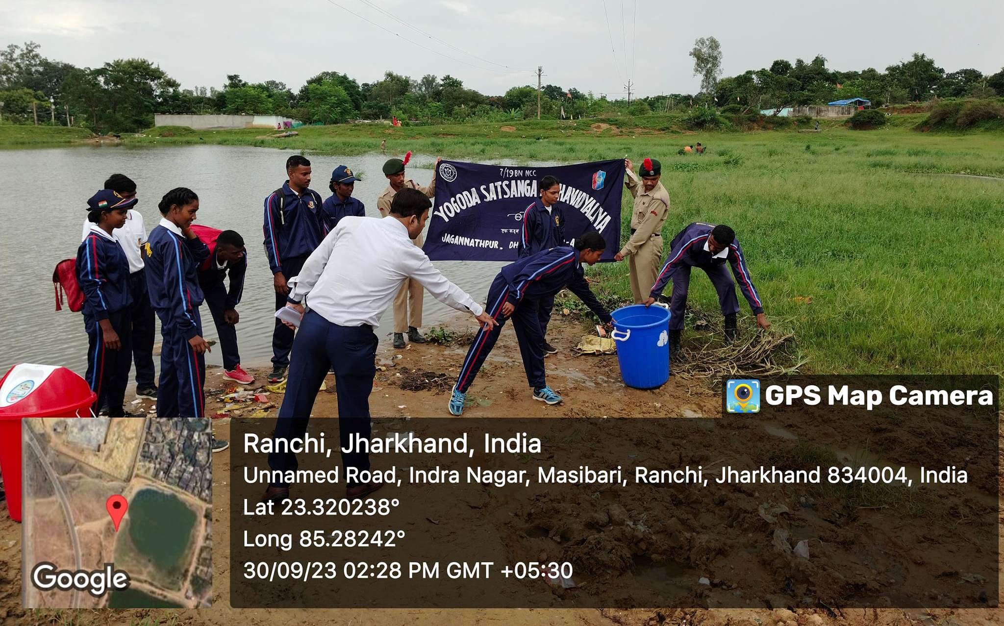 Cleanliness campaign was conducted by NCC cadets of YSM under which the surroundings of the pond located in New Colony of Jagannathpur.