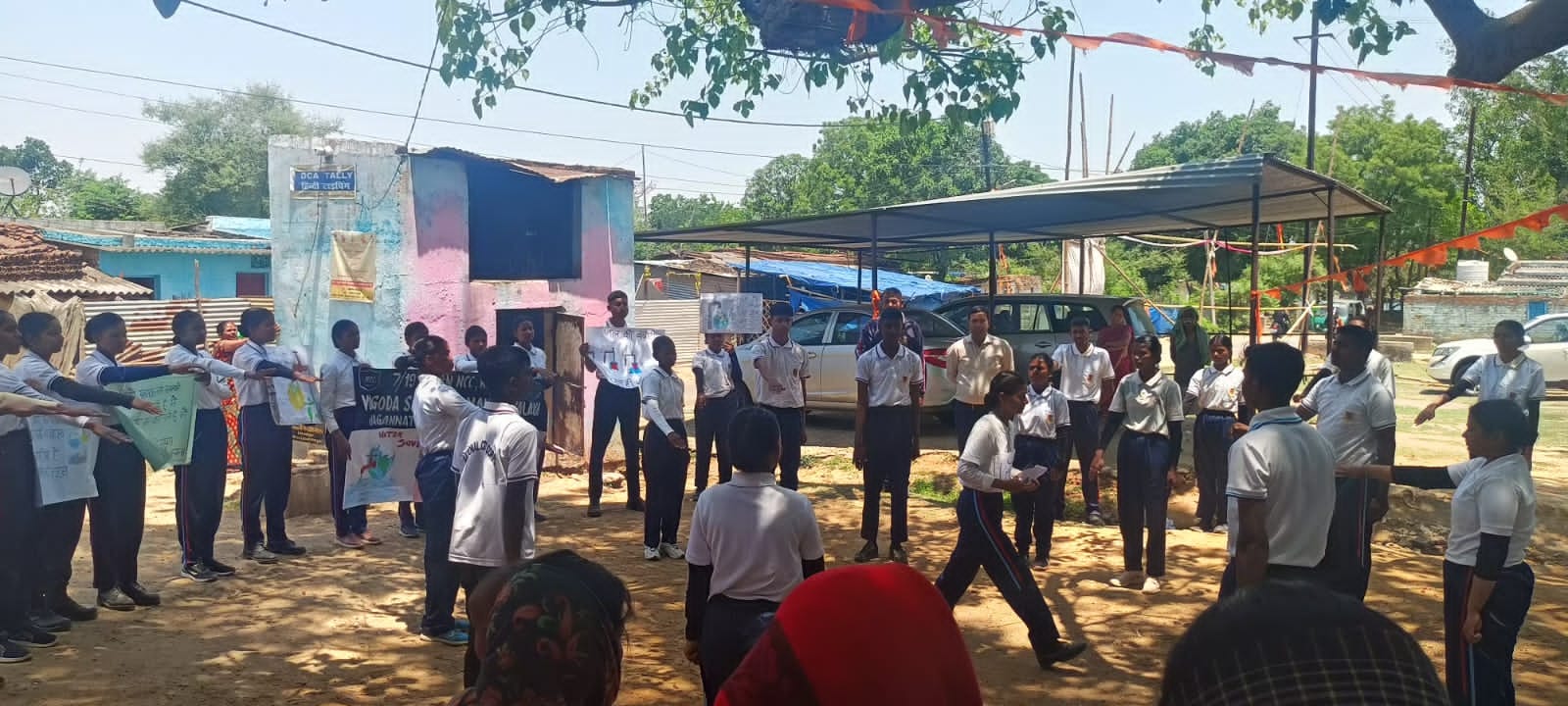 7/19 JH BN NCC An awareness rally was taken out today by NCC cadets of Yogoda Satsanga Mahavidyalaya keeping water conservation in mind.