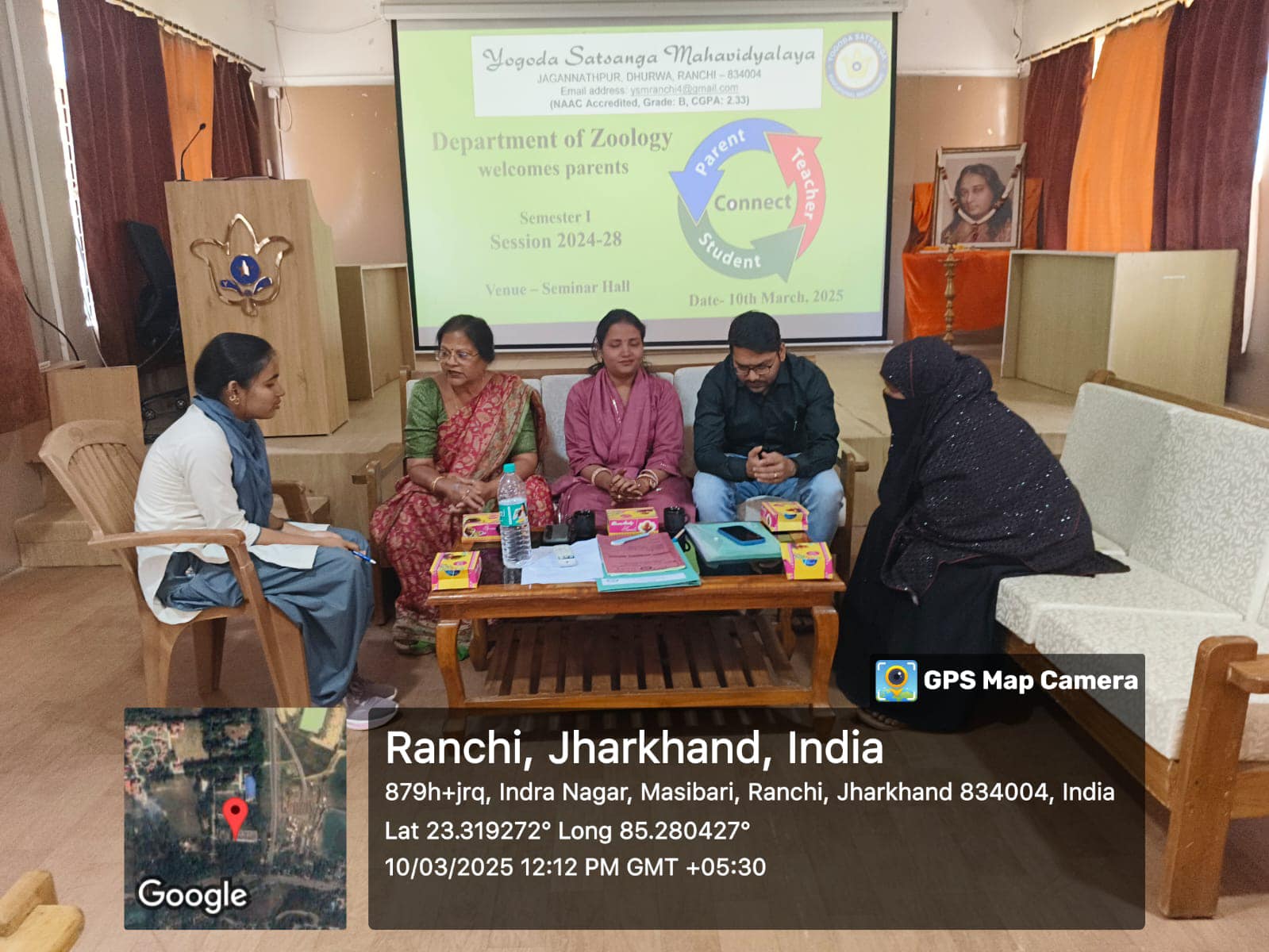 The *Department of Zoology* successfully organized another *Parent-Teacher Meeting (PTM)* for Semester 1 students (Session 2024-28) in the Seminar Hall at 10.30 am.
