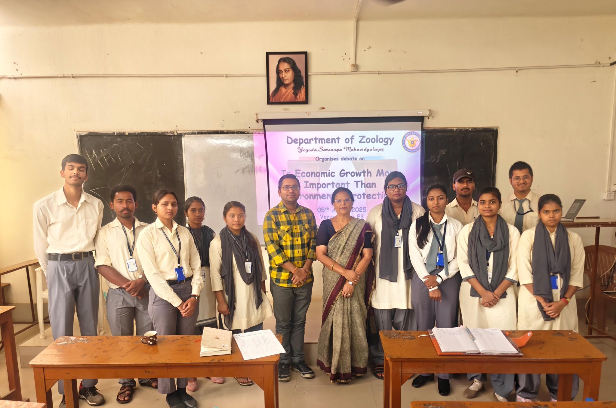 The Department of Zoology organized a thought-provoking debate on the topic, *Is Economic Growth More Important Than Environmental Protection?*