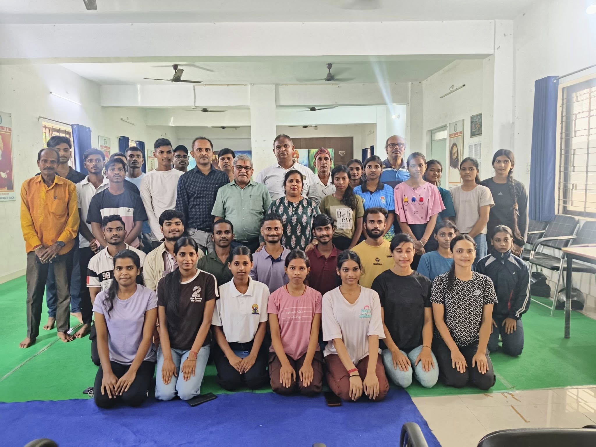 Our students participated in the Ranchi University Inter-College Yogasana Trials (Men & Women) held on 21st September 2025 at the School of Yoga, Ranchi University.
