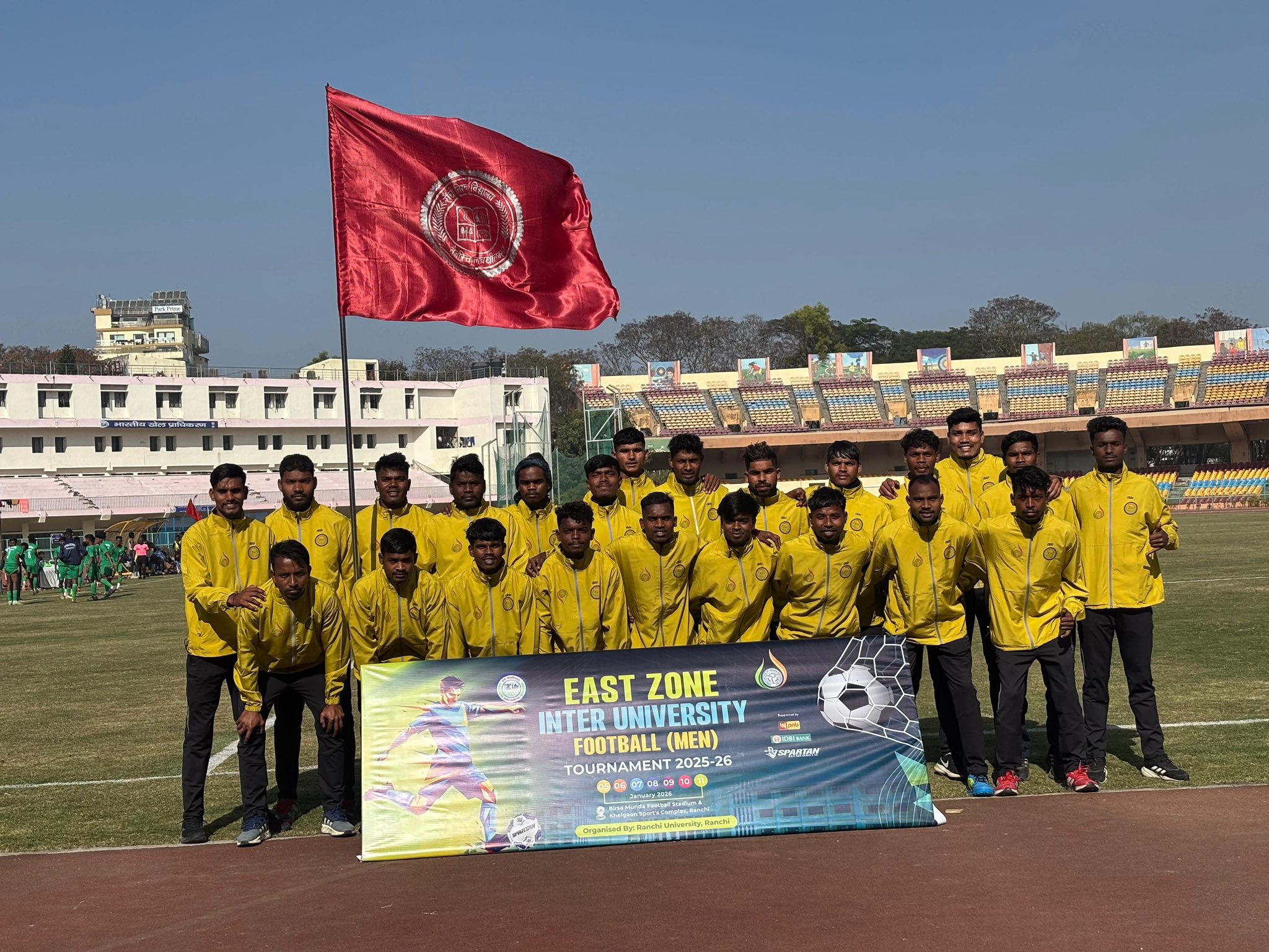 *Sourav Kumar*, a student of the Department of Commerce, has been selected as goalkeeper for the RU Football (Men) Team in the ongoing *East Zone Inter-University Football Tournament 2025–26.*